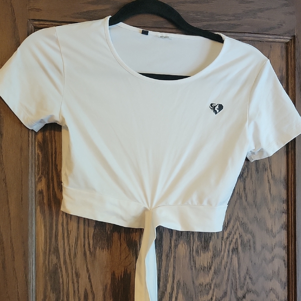 Women'S Best White Crop Top with Wrap Detail